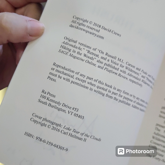 Lot/2 Signed David Crews Poems High Peaks & Wander-Thrush Poetry Books - Picture 5 of 9